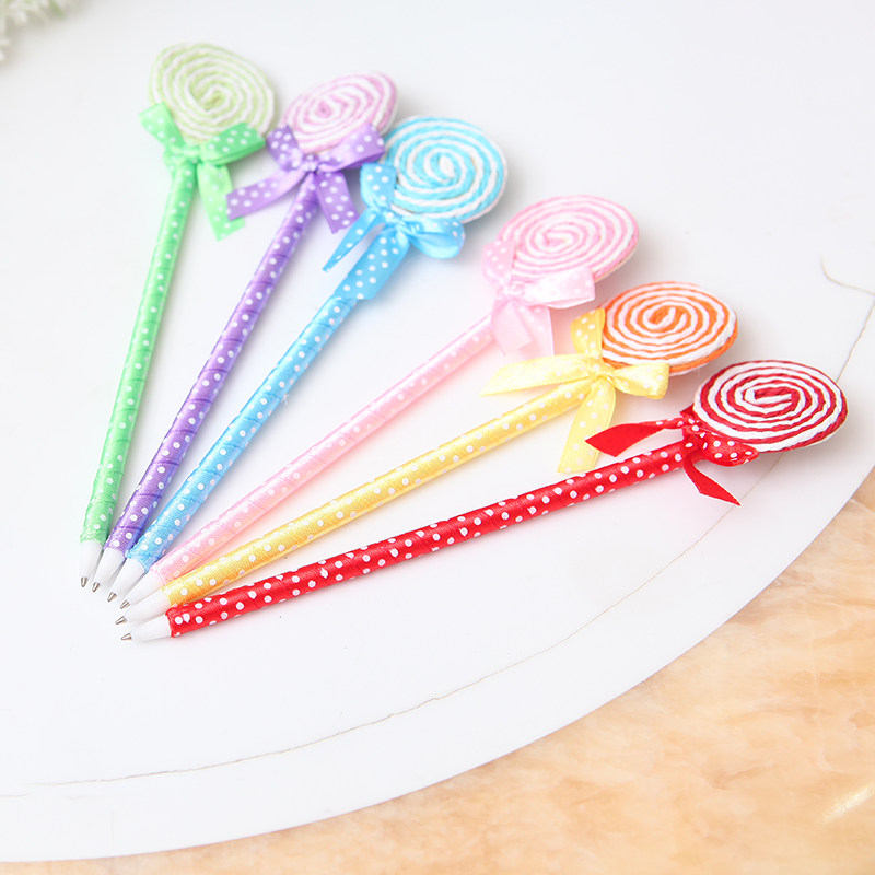 韩国创意可爱棒棒糖圆珠笔 学习用品儿童学生文具小奖品小礼品