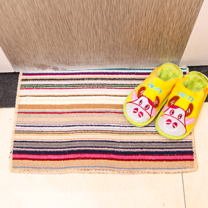 方形条纹地垫 客厅防滑门垫门厅卧室进门脚垫大门口吸水地毯垫子