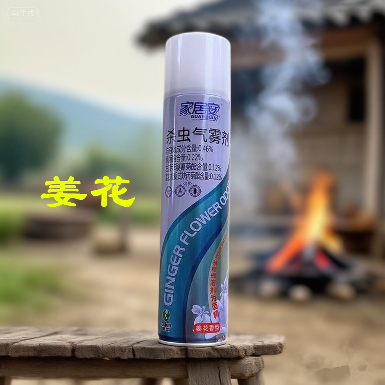 【姜花】家居安杀虫剂喷雾剂清香型气雾剂蚊虫驱蚊酒精型驱虫用品