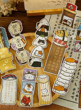 山猫咪书签异形书签手账素材复古学生日式可爱卡通伴手小礼物奖品