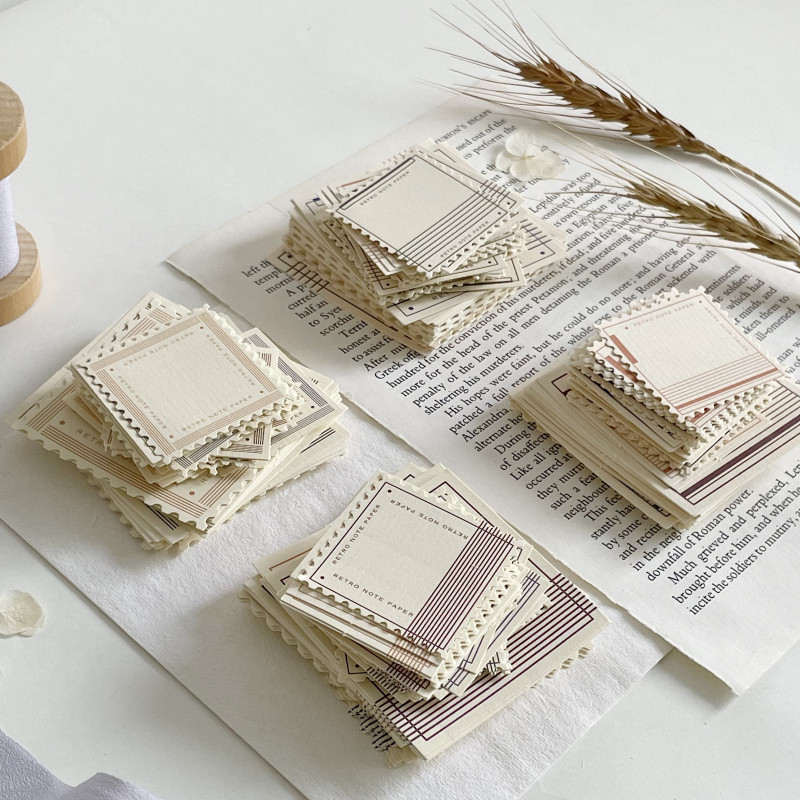 灵感告急 小众复古边框ins仓敷风无粘性便签纸创意手帐留言