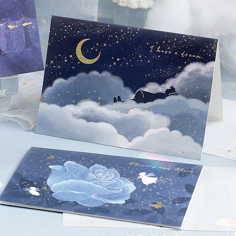 信的恋人 创意高端烫金立体贺卡手工硫酸纸信封套装diy生日明信片