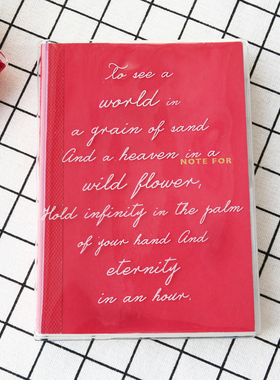 NOTE FOR多色基础手账本A6内芯笔记本文具纯色经典方格横线空白本