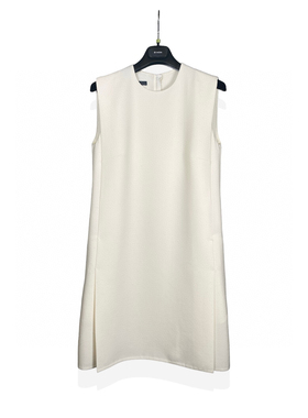 米兰专柜代购迦达GIADA优雅气质设计感无袖白色背心裙连衣裙