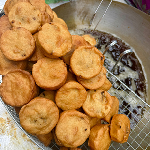 贵州特产 小吃零食 遵义凤冈农家纯手工油炸粑豆豆粑5个真空包邮