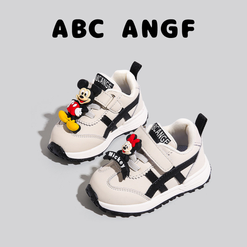 ABC ANGF官网宝宝学步鞋防滑2026春秋女童运动鞋儿童机能鞋男童