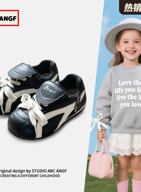 ABC ANGF大鞋舌儿童板鞋德训鞋2026冬季新款加绒阿甘鞋男女童鞋