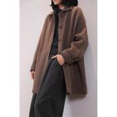 东雍 战马 重工双面加密手工裁剪钻石纹玲珑纱羊绒夹克外套大衣