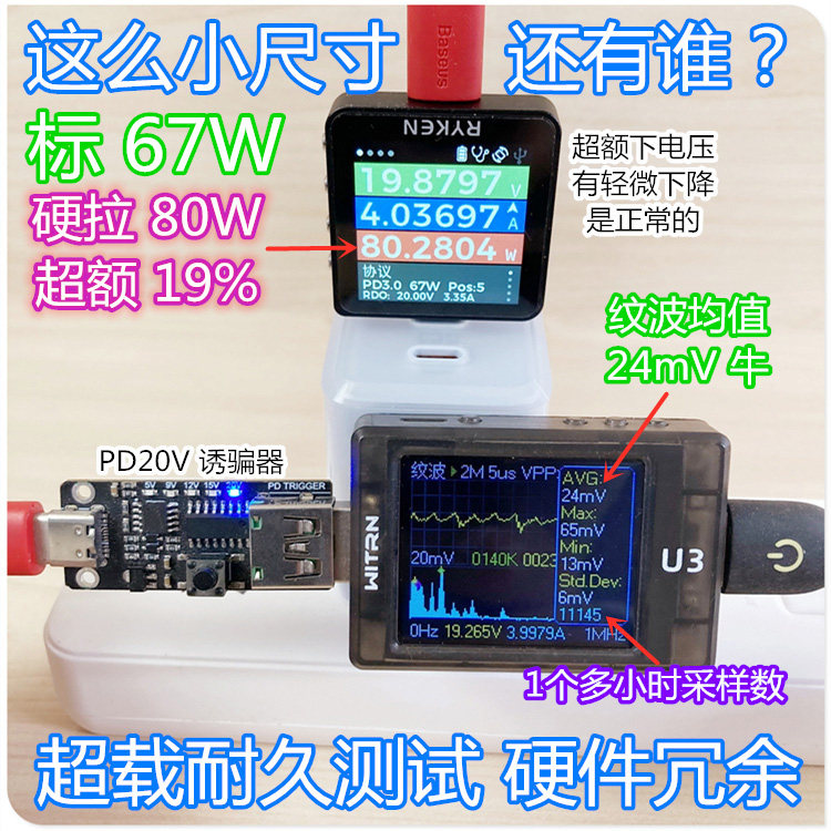 美亚牛货67W氮化镓充电器电源级适用笔记本NS2掌机 iPhone17 S25U
