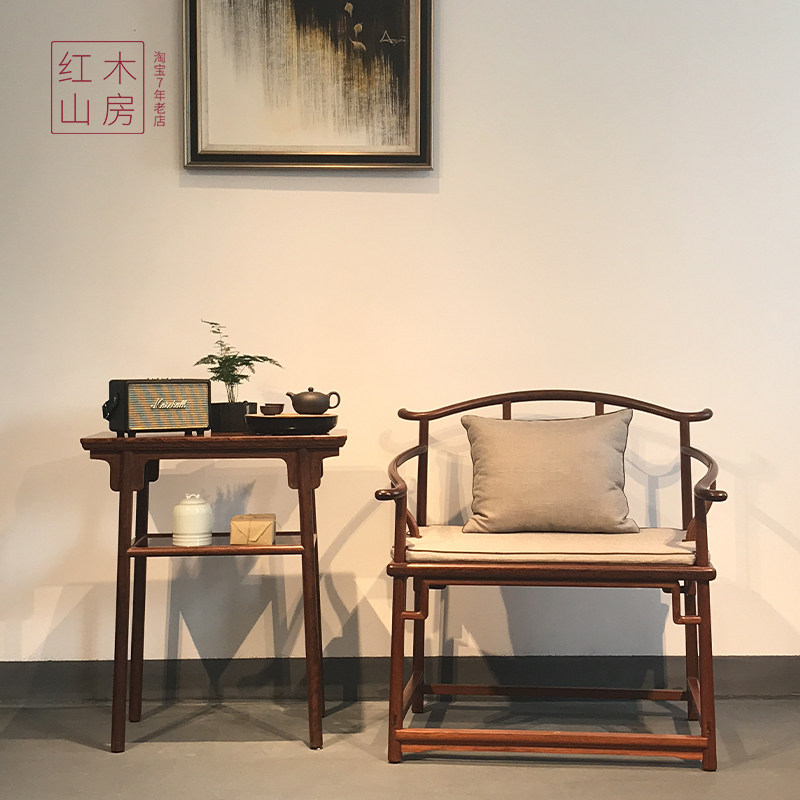 铁力藏铁力木家具铁梨木弯材禅椅明清古典禅意主人位茶椅厂家直销