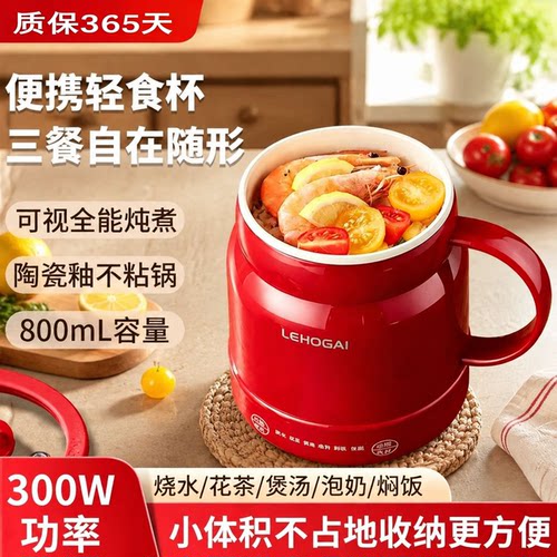 电热杯便携防粘电煮锅养生电炖杯