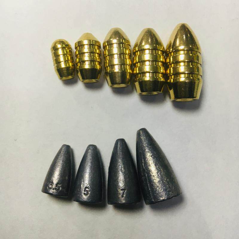 穗粤速动 路亚子弹铅子弹铜软饵曲柄钩配重中通卡罗钓组德州钓组