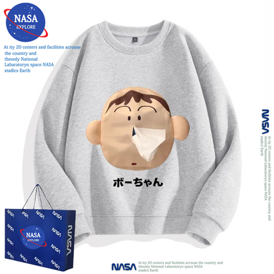 NASA阿呆抽纸衣服能放纸巾搞怪随身带纸长袖亲子装男女童秋冬卫衣