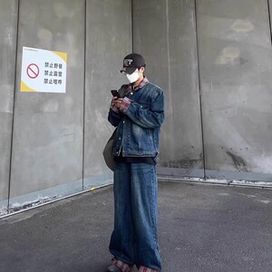 新款牛仔外套夹克男女同款1408-JK5521-P70网图图片