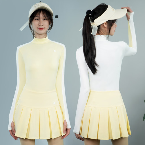 夏季高尔夫网球长袖裙子套装女