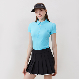 夏季高尔夫短袖女弹力上衣女修身显瘦golf女装T恤透气速干服装女