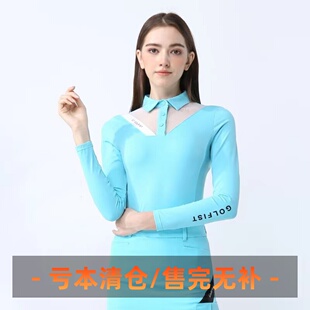 高尔夫女士长袖短裙套装网球运动韩版修身高弹上衣golf女装春夏季