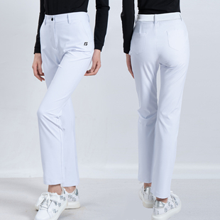 高尔夫女装 女士长裤 裤 子高弹力运动裤 春夏秋季 显瘦白色不透裤 女裤