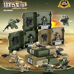 乐玩创客积木90096军事特种兵玩具武器益智拼插模型儿童节礼物