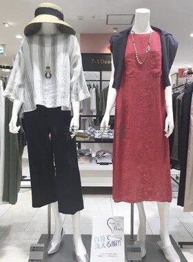 7-IDconc*pe.意大利MONTI全亚麻面料 1.4W+ 宽松轮廓夏季罩衫女