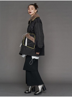 UN3*D模特设计师时尚潮牌收腰秋冬女士棉服