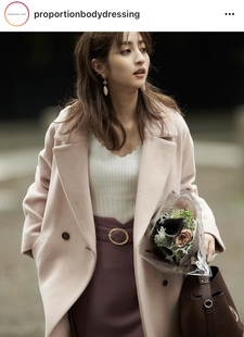 毛呢大衣女 甜美风50%羊毛宽松长款 2.9W 日单秋冬PR0PORTION