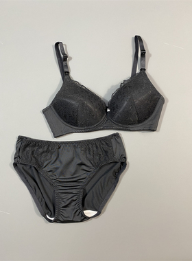 86-94胸围日单无钢圈舒适薄海绵杯女士文胸 内裤套装可哺乳