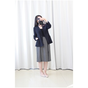 日本高端LEILLI@N主线干练简约女士中款西装外套春秋
