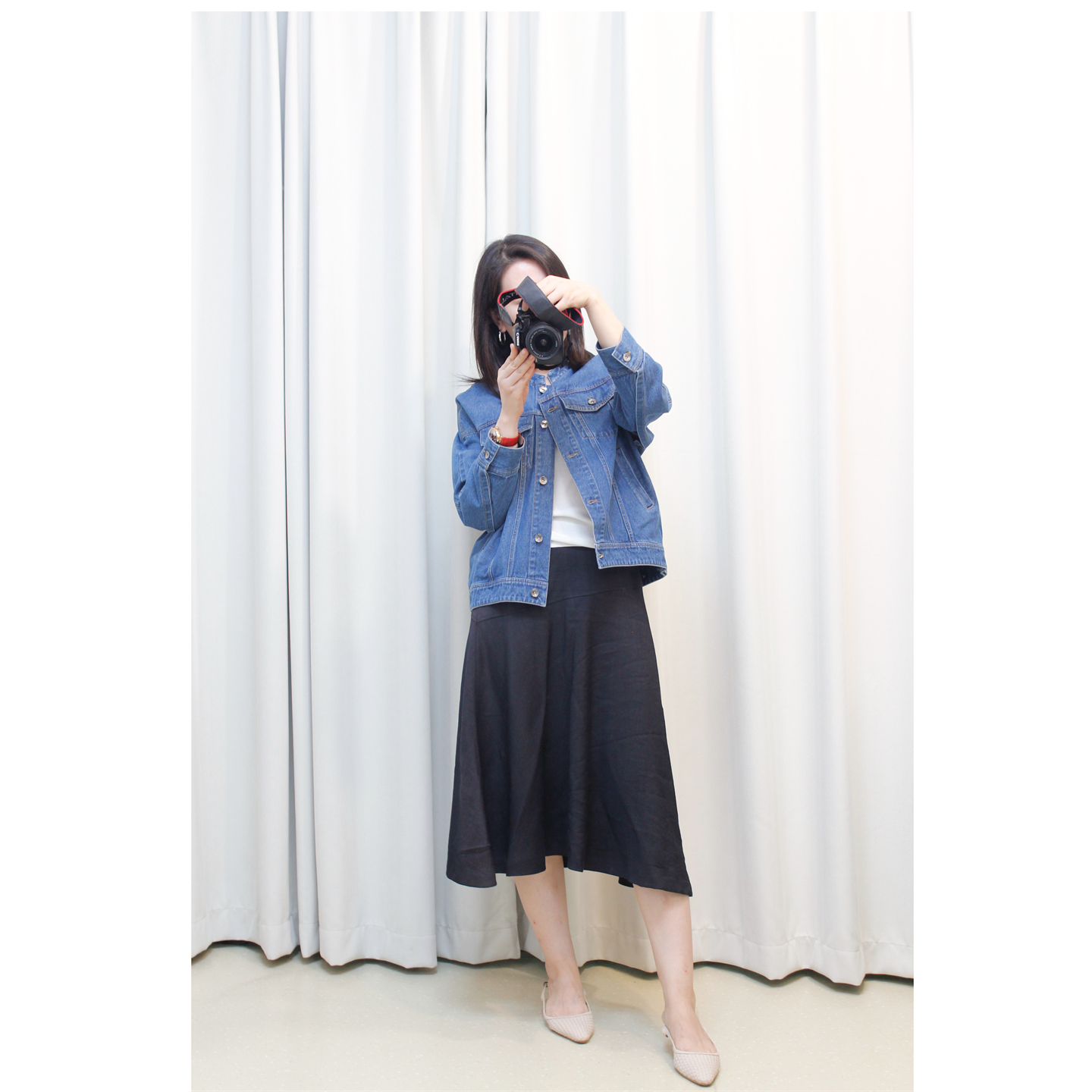 日单直筒宽松纯棉牛仔外套女