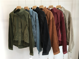 日系高端设计师线UNDICI.N0VE春秋宽松舒适面料女士外套条绒拼接