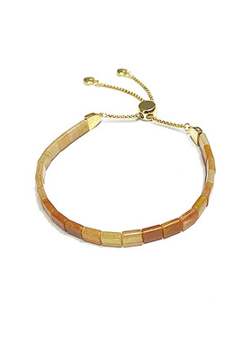 天然红粉东陵玉小方块手链女款小众轻奢送女友生日礼物叠带百搭