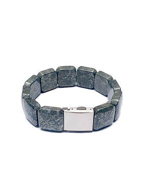 稀少罕有天然铜矿玛瑙手环平安方牌手链男款轻奢礼物送男友手排扣