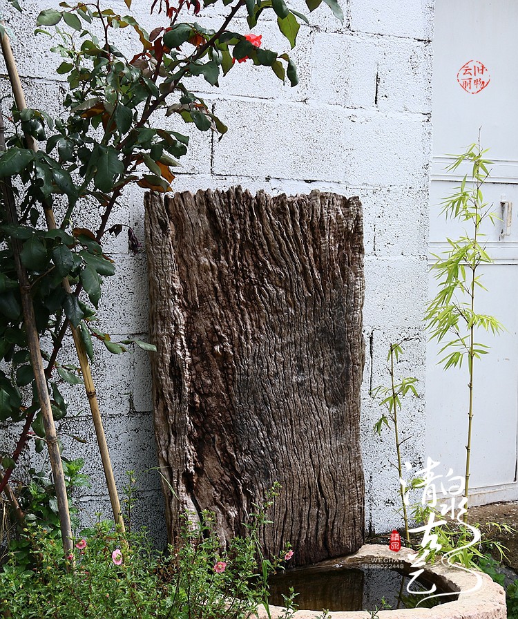 清泉古艺 实木流水摆件茶室隔断装饰桌面原木摆设居家店铺软装品