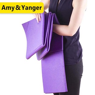 送拎包 易收藏 环保PVC可折叠瑜伽垫6mm厚午睡垫折叠易携带 正品