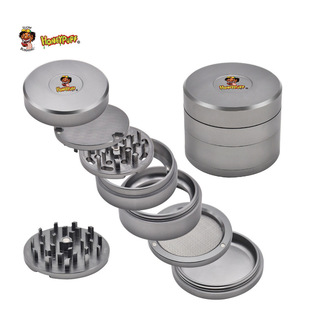 跨境热销Honeypuff磨烟器7层63mm航空铝材质研磨器 herb grinder
