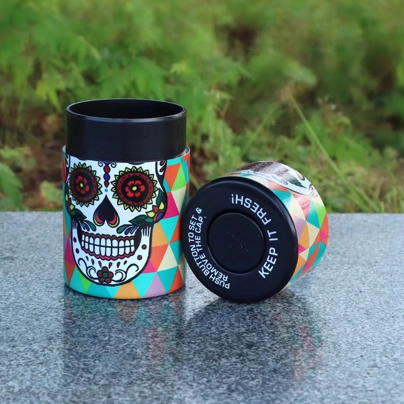 跨境新款塑料密封罐小号真空烟丝储物 box 165ml便携防潮烟丝盒