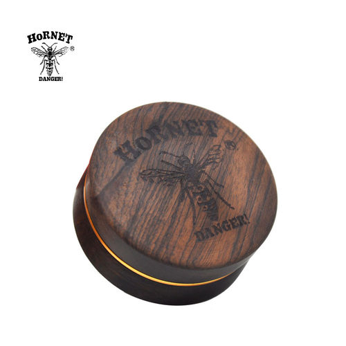 新款烟具HORNET大黄蜂檀木磨烟器60mm2层研磨器航空铝材质grinder