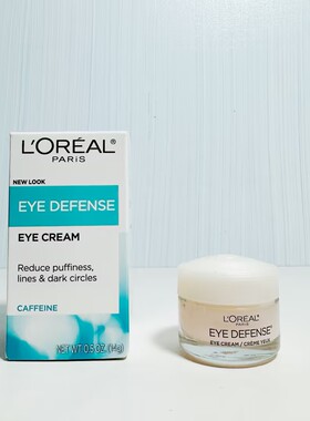 巴黎欧莱雅L'Oreal Paris抗皱紧致保湿黑眼圈眼霜咖啡因玻尿酸
