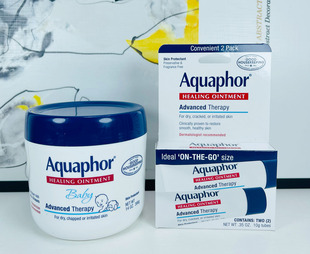 美国Aquaphor优色林婴儿宝宝保湿修护润肤霜红屁屁护臀万用膏396g