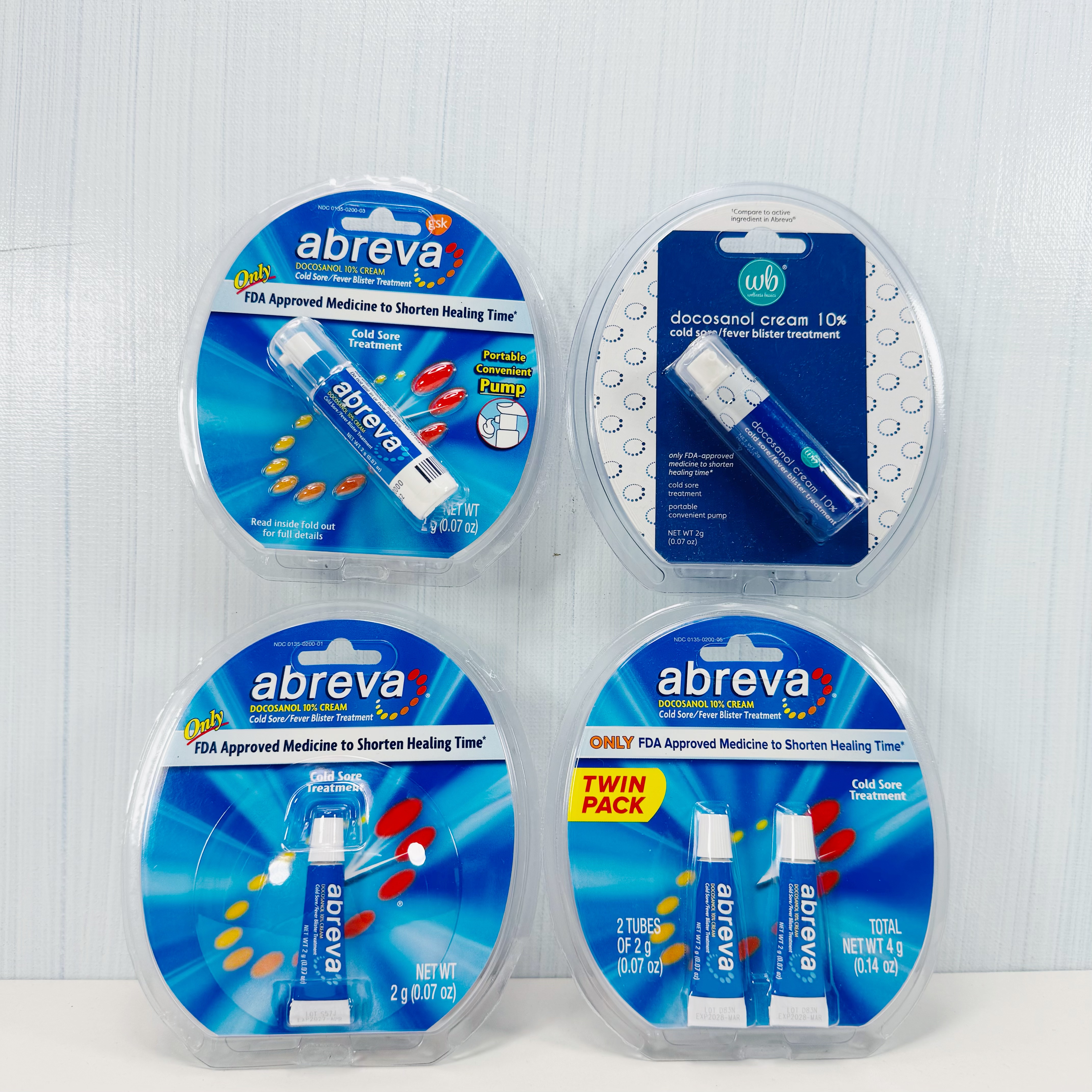 Abreva Docosanol Cream Cold sore wellness 舒缓霜泵头可发顺丰