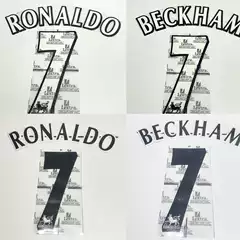 Premier League Jersey Set Name Strip Lextra1997-2006 Beckham Henry 14C Ronaldo 7 Number 9706