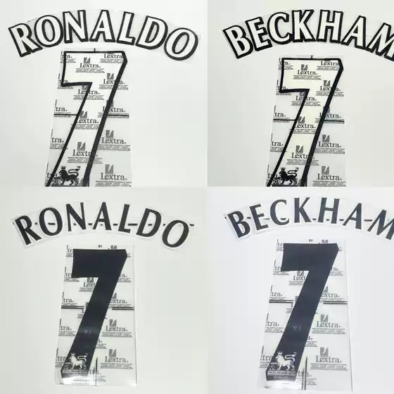 Premier League Jersey Set Name Strip Lextra1997-2006 Beckham Henry 14C Ronaldo 7 Number 9706