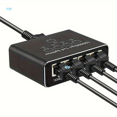 1000Mbps Gigabit Ethernet Network Splitter 1 to 4 Port usb