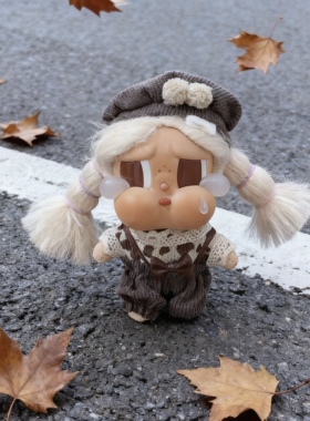 CRYBABY哭娃度假Vacation Mode On搪胶豹纹背带裤娃衣裙子