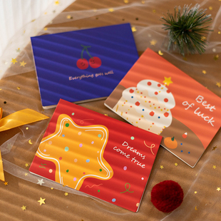 森屿叶2026新年创意贺卡明信片感恩祝福儿童礼物春节卡通装 饰卡片