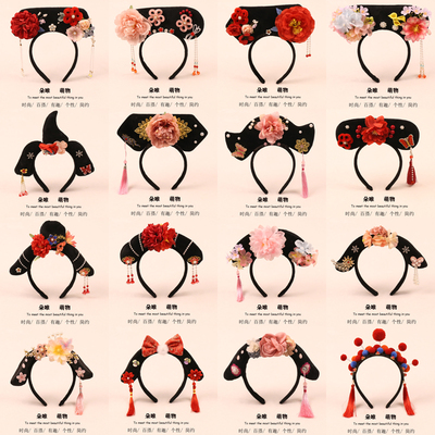 可爱宫廷格格发箍京剧发卡拍照