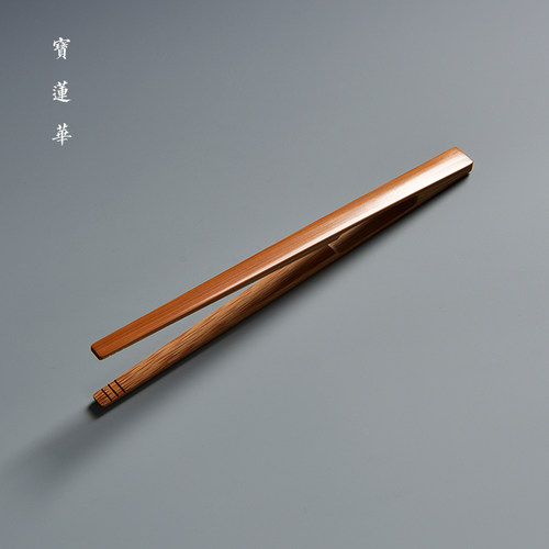 手工镜面精磨老玉竹竹制茶夹夹子