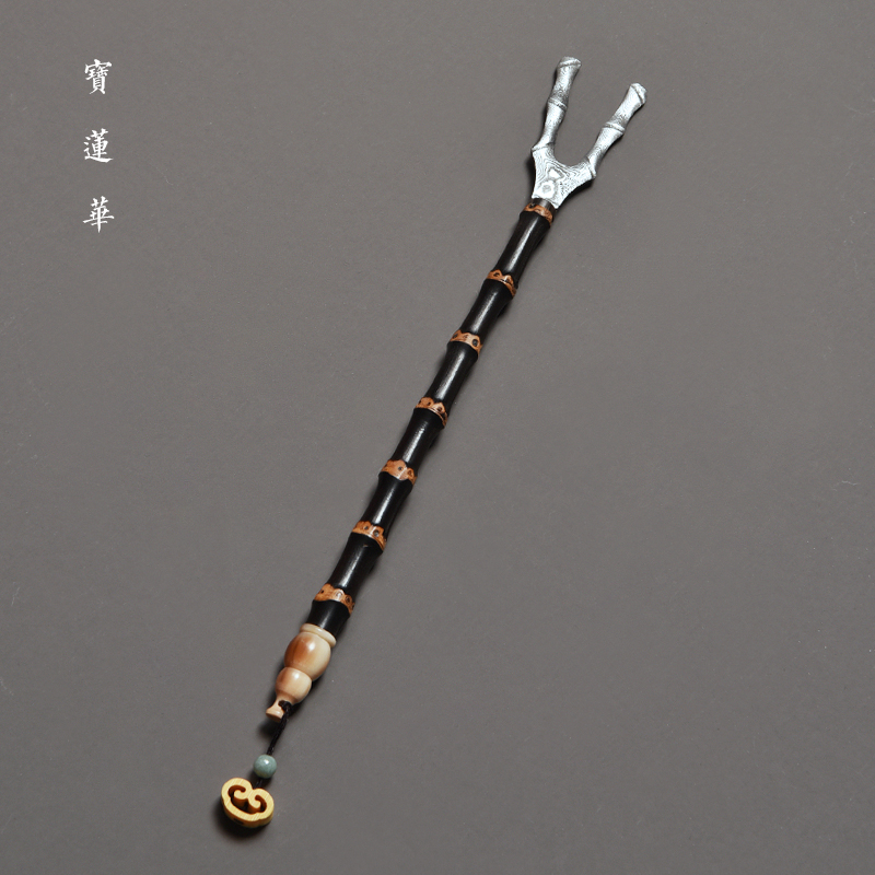 天然手工竹制竹节壶叉