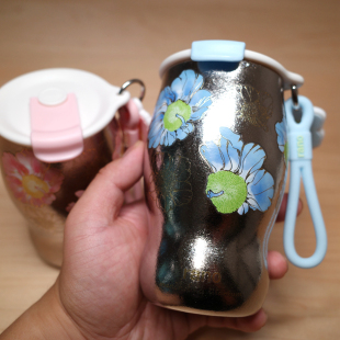 清水公司潮牌rano乐序纯钛咖啡杯高颜值水杯时尚潮流女款保温杯