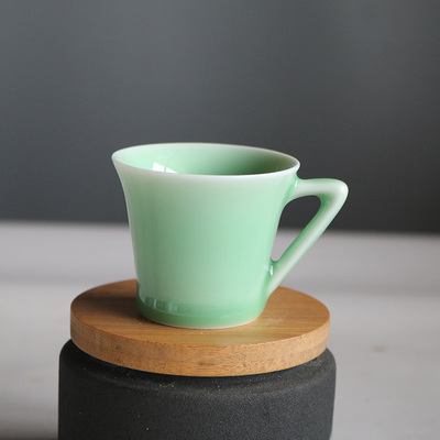 陶瓷小号品茗杯带把功夫茶具